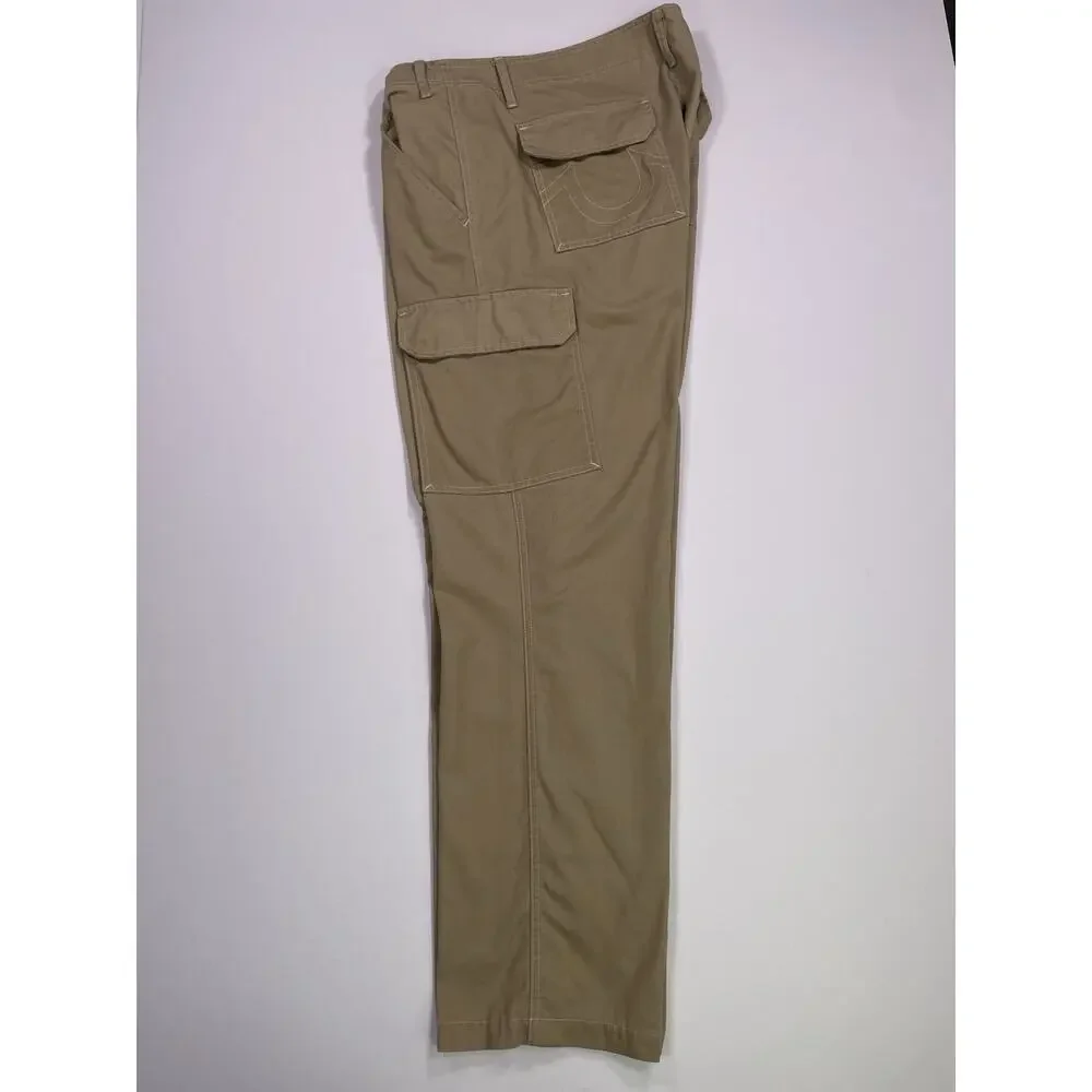True Religion Cargo Pants Mens 38x31 (M.41x31) Army Utility Biege